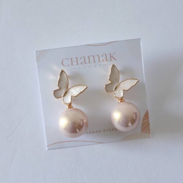 Pearl Drop butterfly Earrings