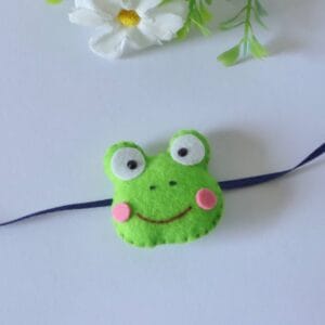 Adorable Frog Rakhi for Kids – Soft Felt Design
