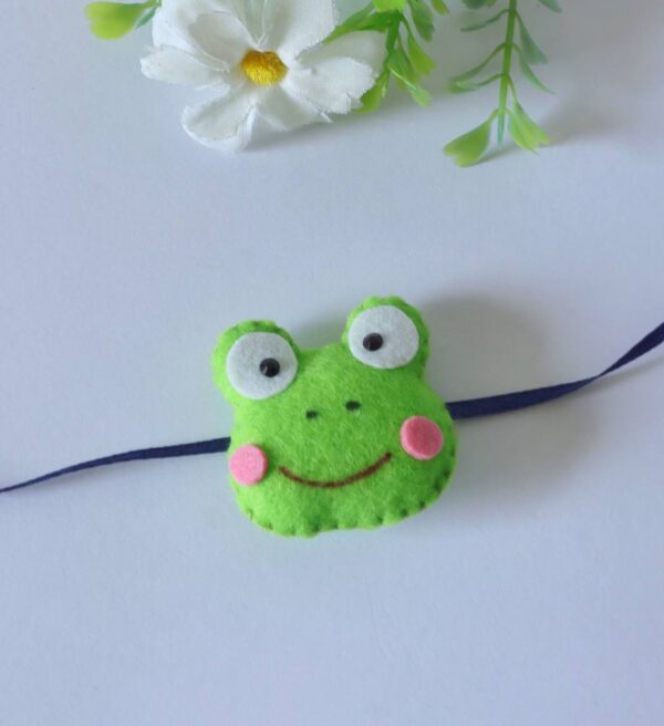Adorable Frog Rakhi for Kids – Soft Felt Design