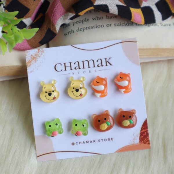 Cute Cartoon Stud Earrings Combo