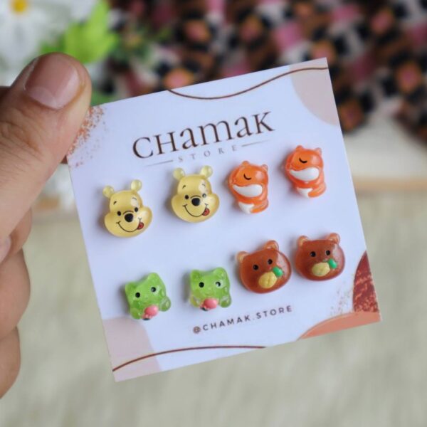 Cute Cartoon Stud Earrings Combo