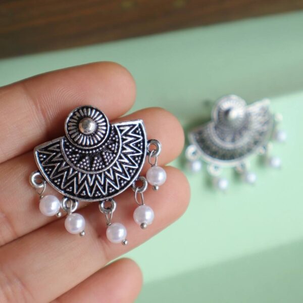 Ethnic Oxidised Stud Earrings