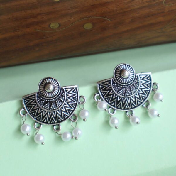 Ethnic Oxidised Stud Earrings