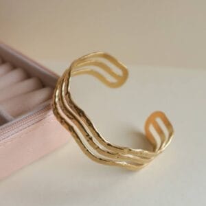 Curvy Stainless Steel Cuff Bracelet