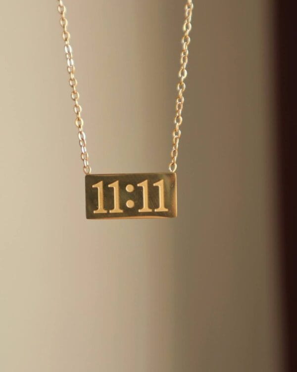 11:11 Engraved Stainless Steel Necklace