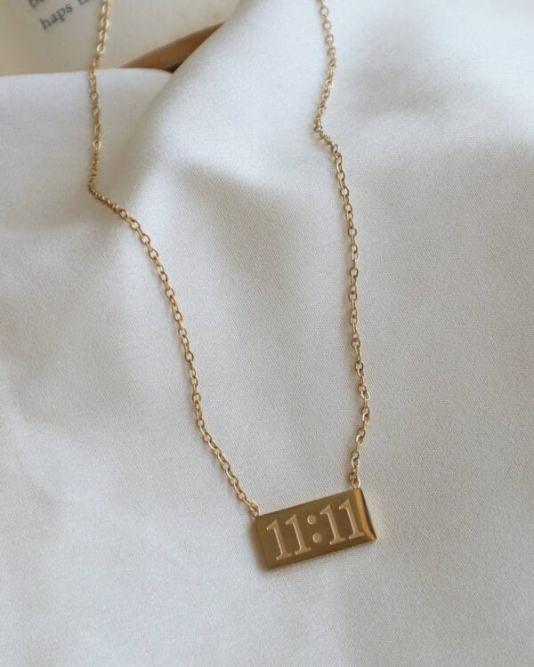 11:11 Engraved Stainless Steel Necklace