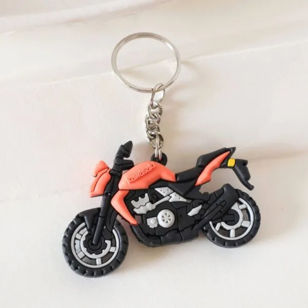 Orange Bike Keychain