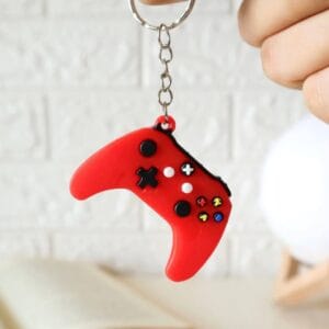 Red Game Controller Keychain