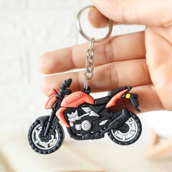 Orange Bike Keychain