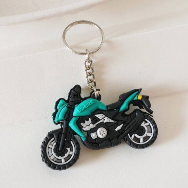 Green Bike Keychain