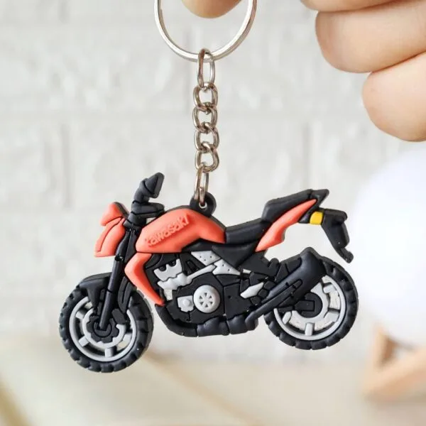 Orange Bike Keychain