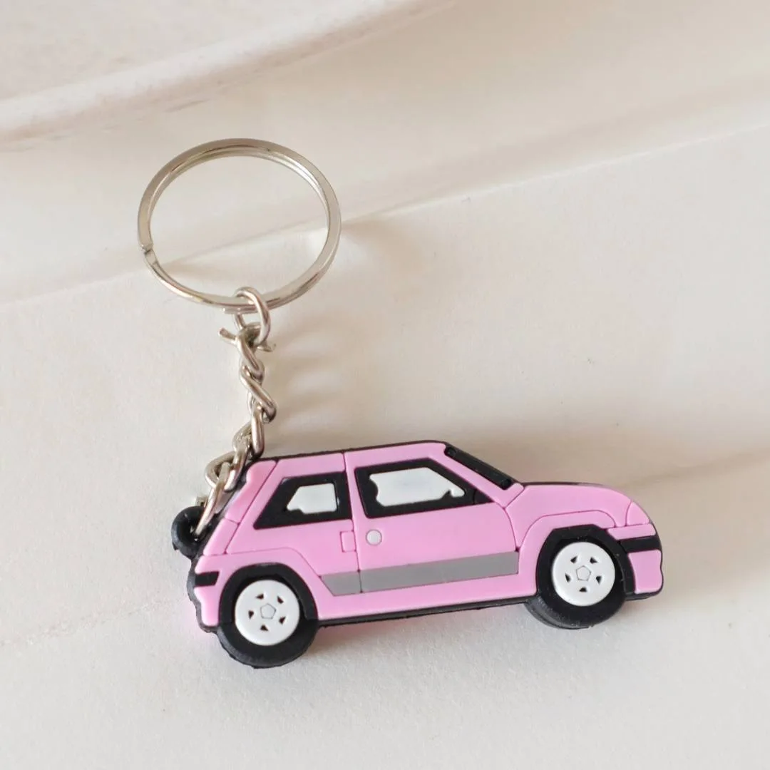 Pink Car Keychain