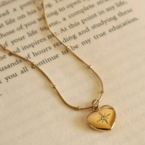 Gold-Plated Heart Pendant Necklace