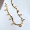 White Stone Drop Snake Chain Necklace