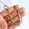 White Stone Drop Snake Chain Necklace