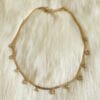 White Stone Drop Snake Chain Necklace