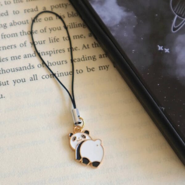 Enamel Panda Phone Charm