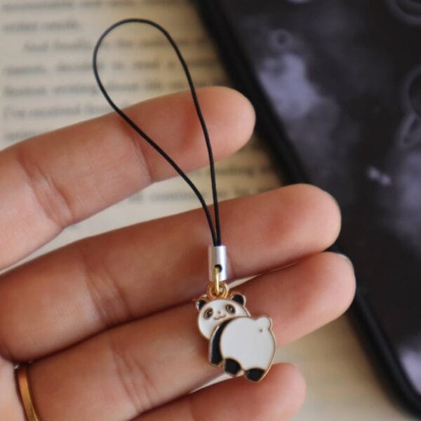 Enamel Panda Phone Charm