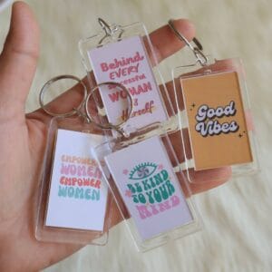 Motivational Double-Sided Keychain For Women