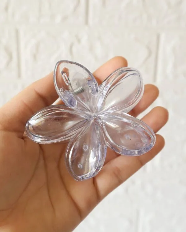 Transparent Flower Claw Clips