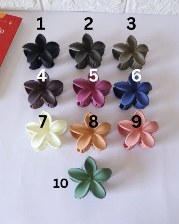 Matte Floral Claw Clips (Large)