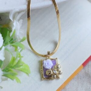 Lilac Whisper Rose Necklace