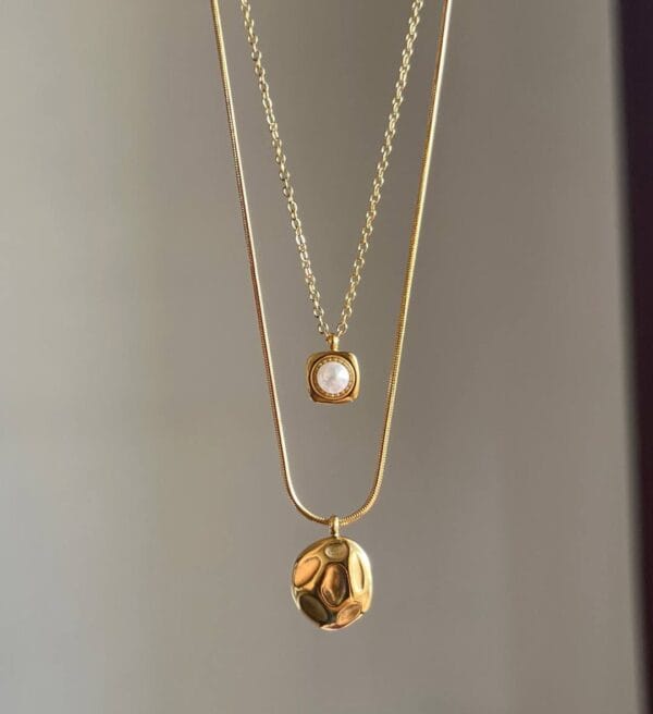 Dual Pendant Everyday Necklace