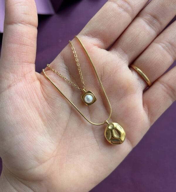 Dual Pendant Everyday Necklace