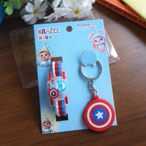 Captain America LED Wrist Band & Keychain Combo