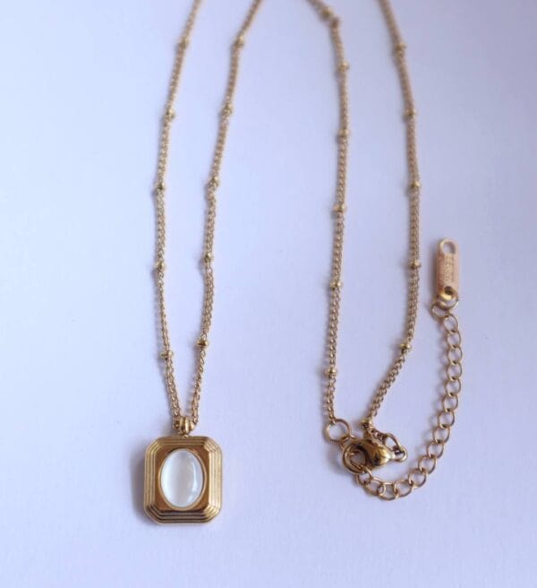 Elegant White Stone Necklace