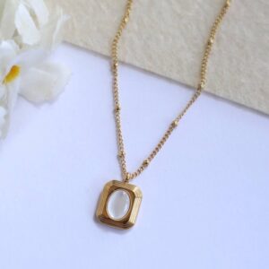 Elegant White Stone Necklace