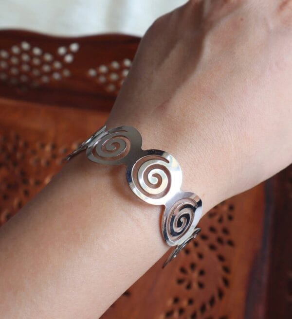 Spiral Swirl Cuff Bracelet