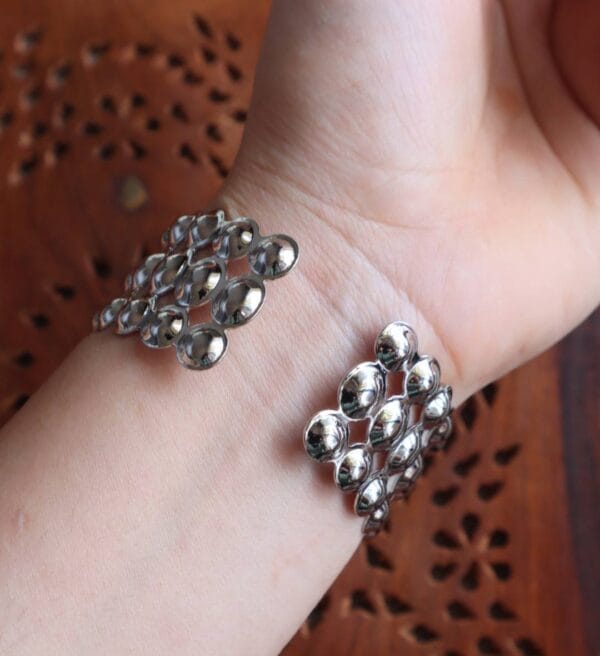 Layered Dotted Cuff Bracelet
