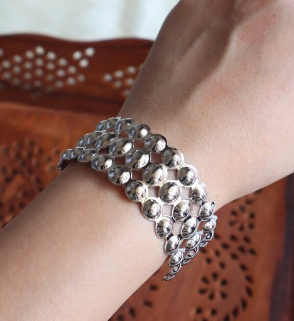 Layered Dotted Cuff Bracelet