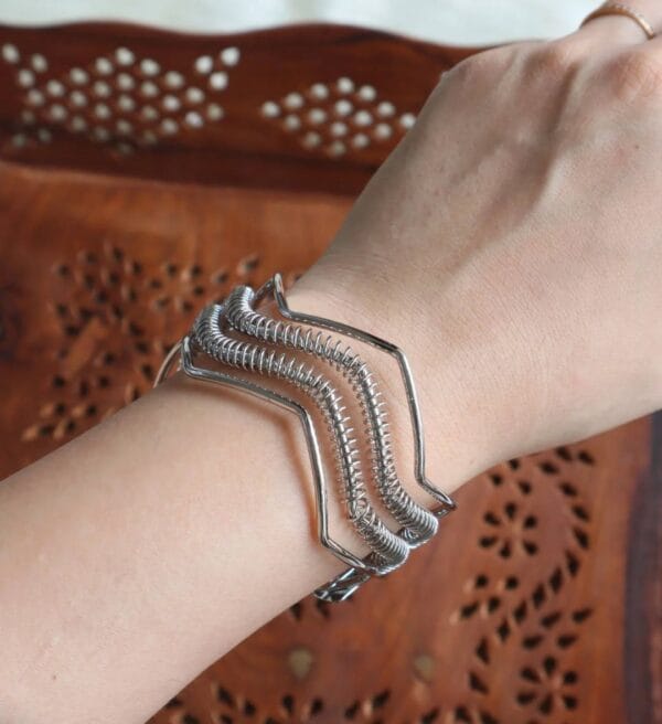 Wavy Wired Cuff Bracelet