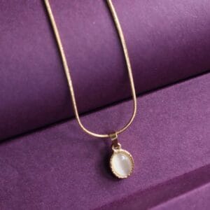 Minimalist White Stone Necklace