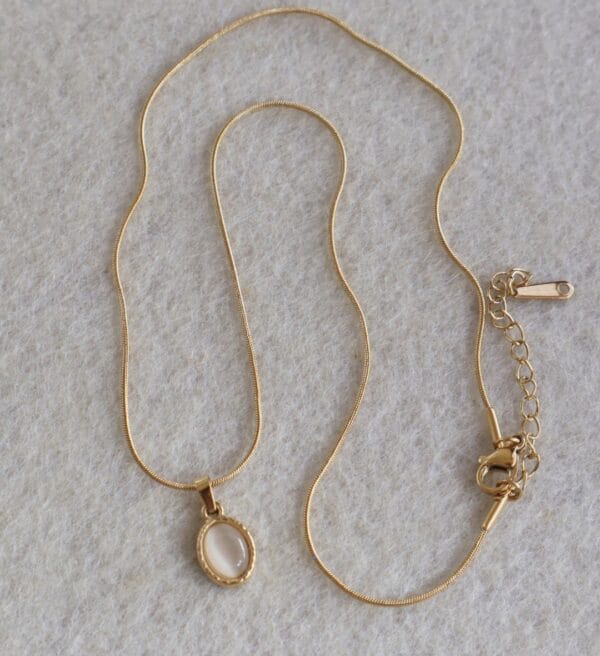 Minimalist White Stone Necklace