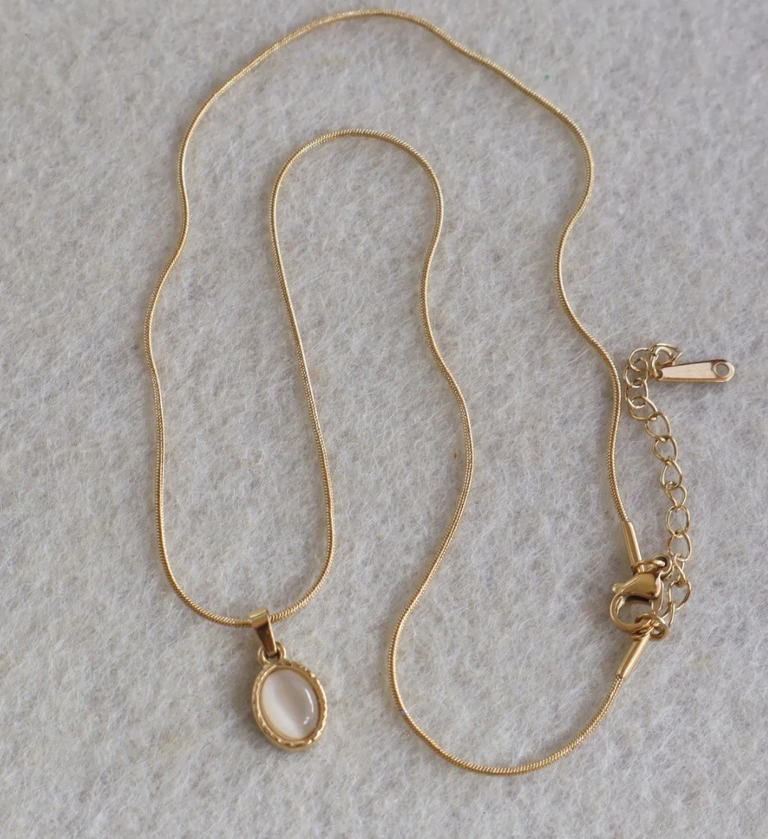 Minimalist White Stone Necklace