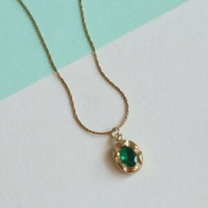 Oval Green Stone Pendant