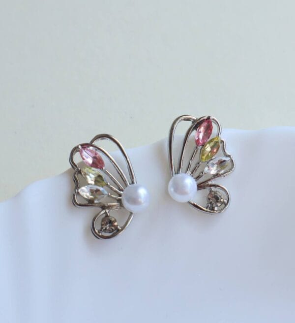 Butterfly Pearl Earrings