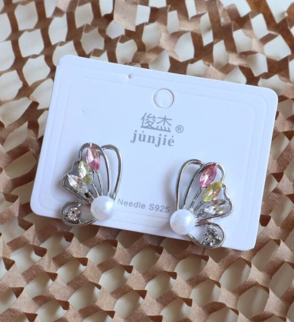 Butterfly Pearl Earrings
