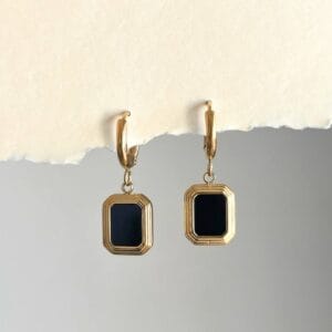 Black Onyx Royale Drop Earrings