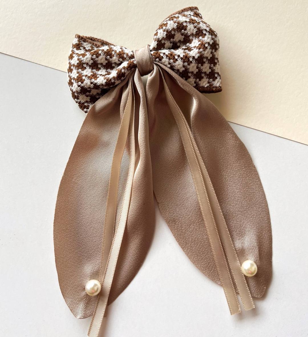 Vintage-Inspired Tweed Bow Clips