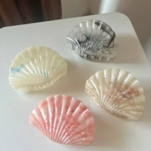 Marbled Seashell Hair Claw Clip