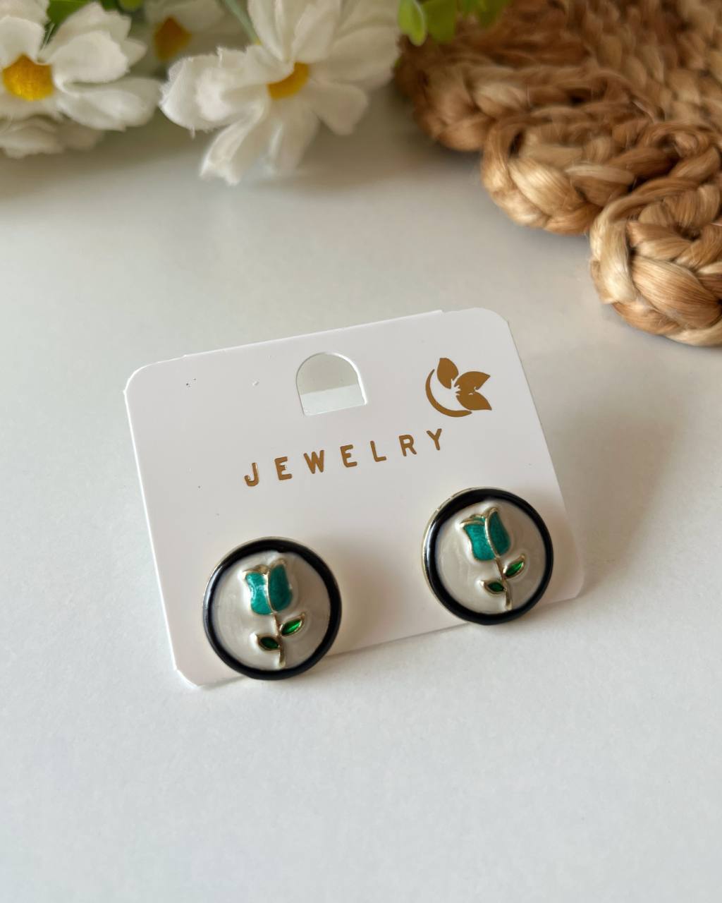 Minimal Tulip Stud Earrings