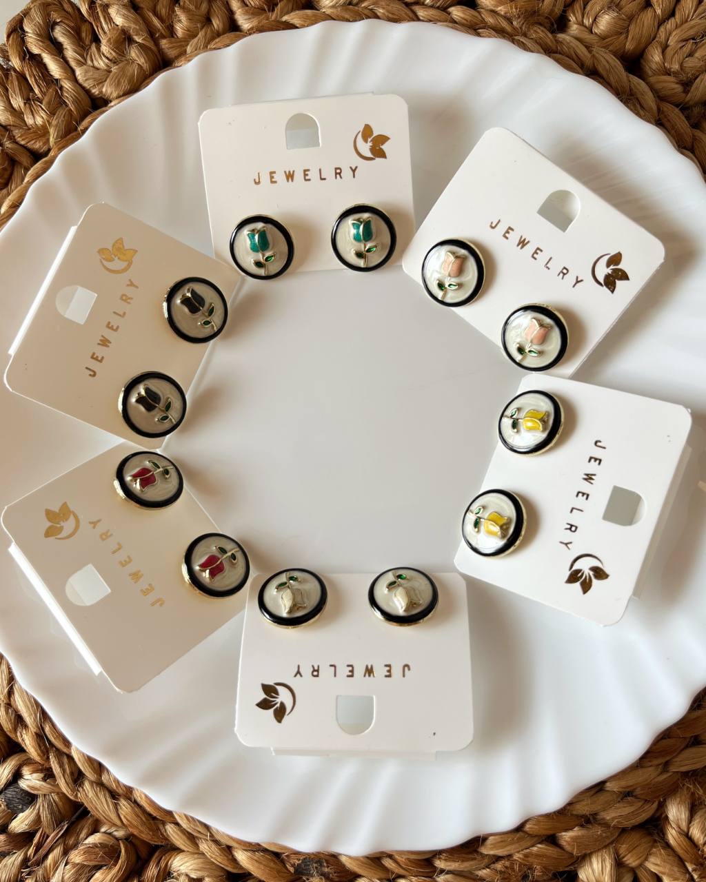 Minimal Tulip Stud Earrings