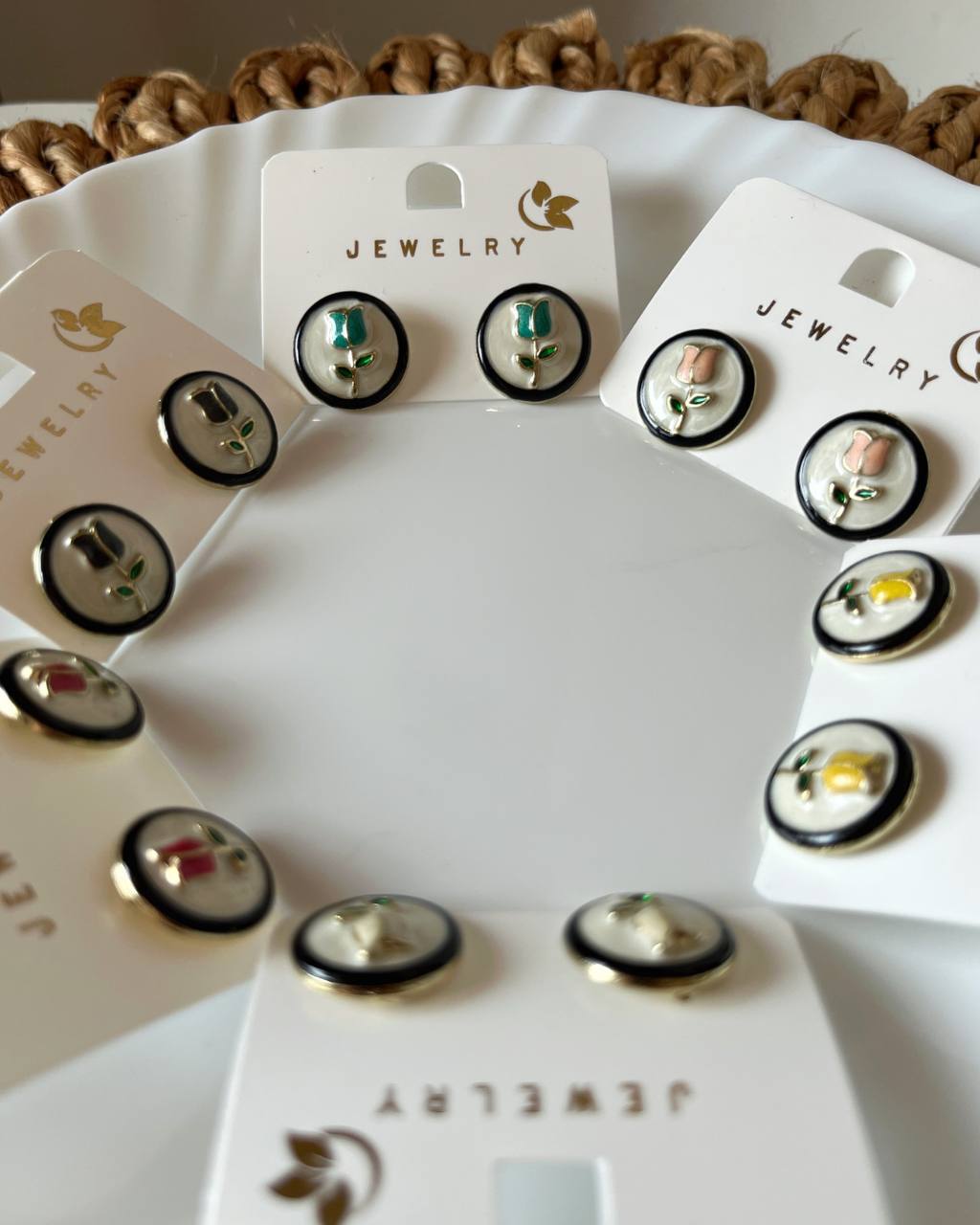 Minimal Tulip Stud Earrings