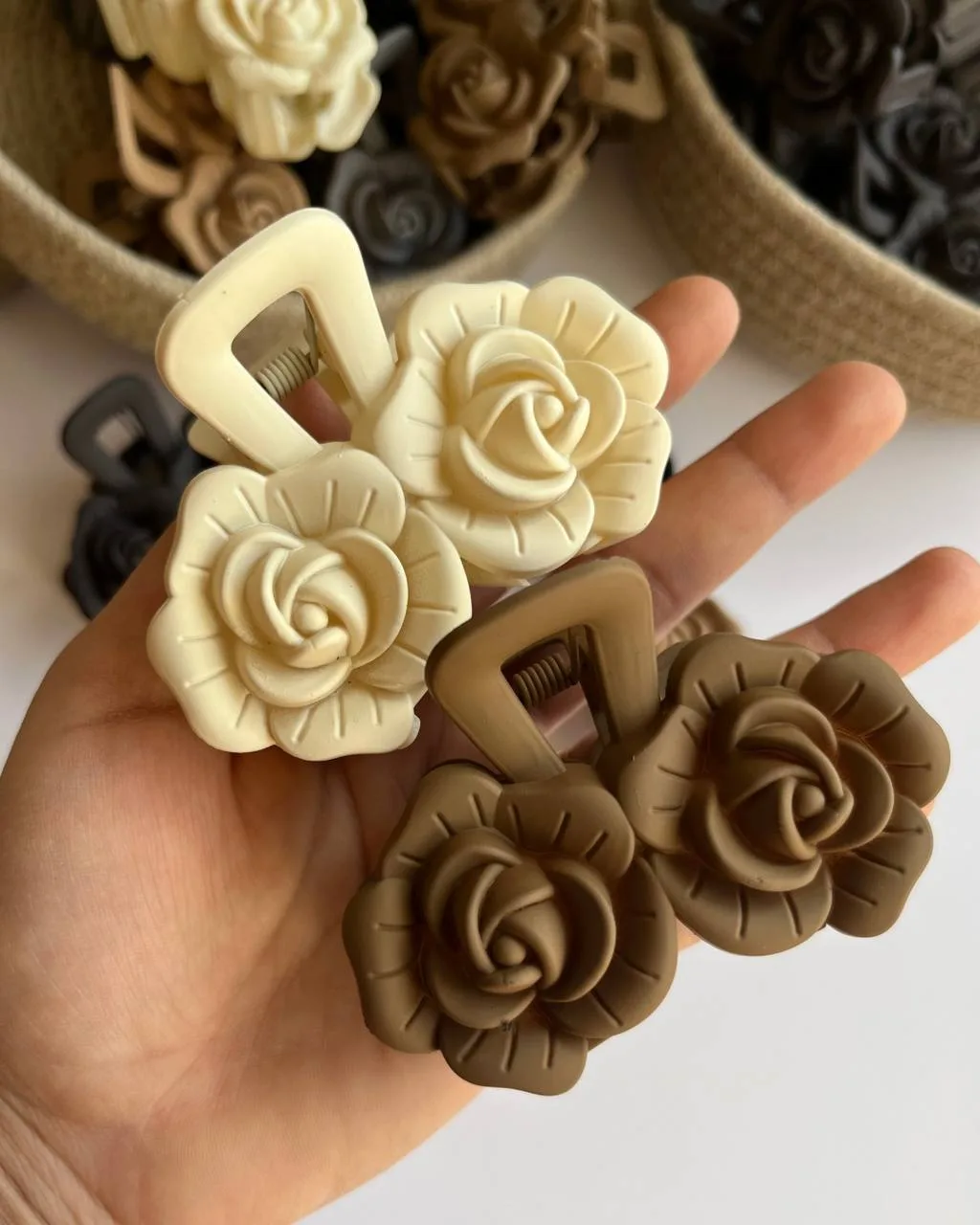 Luxury Matte Rose Hair Claw Clip