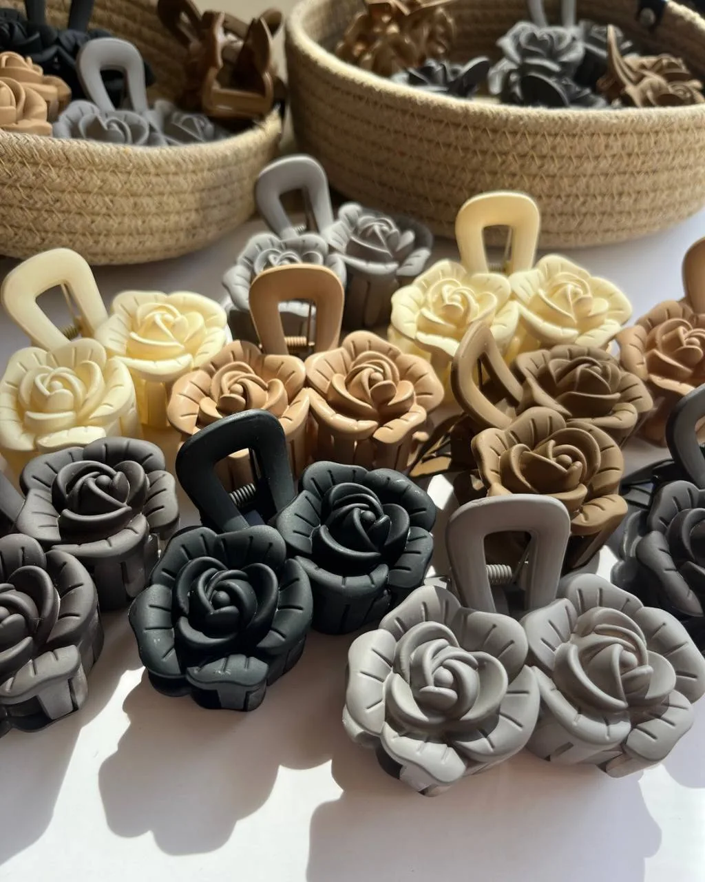 Luxury Matte Rose Hair Claw Clip