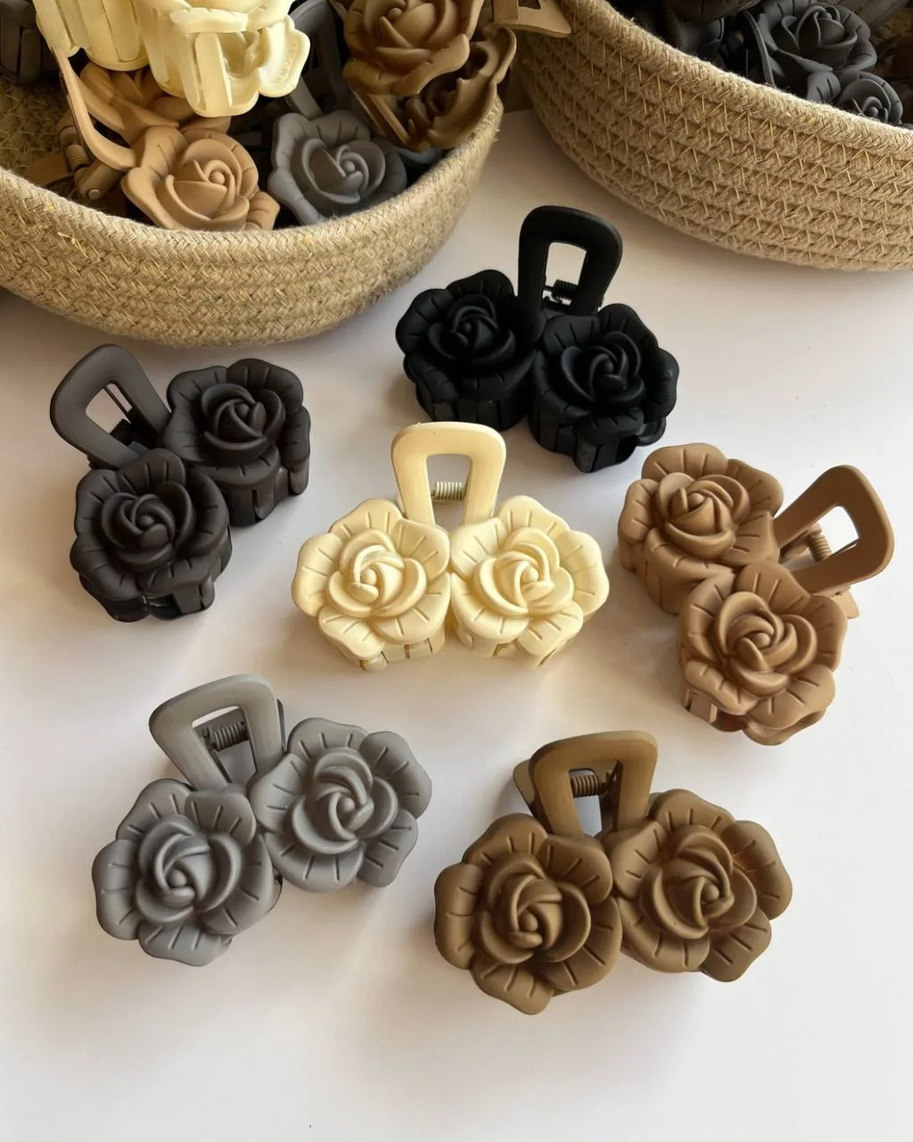 Luxury Matte Rose Hair Claw Clip